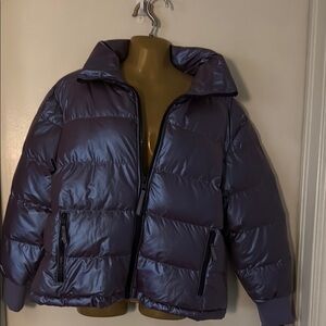 NWT Multichrome Shiny Purple Puffer Jacket